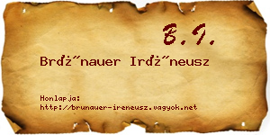 Brünauer Iréneusz névjegykártya